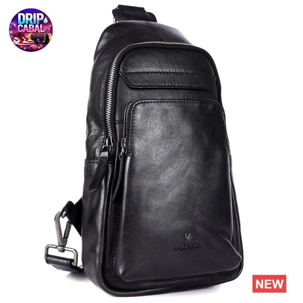 Genuine Italian Leather Shoulder Bag with Adjustable Strap